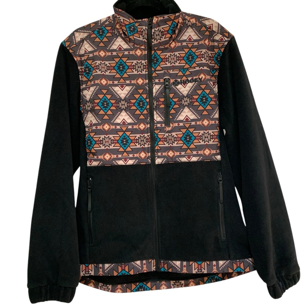 "HOOEY TECH FLEECE JACKET" BLACK /AZTEC